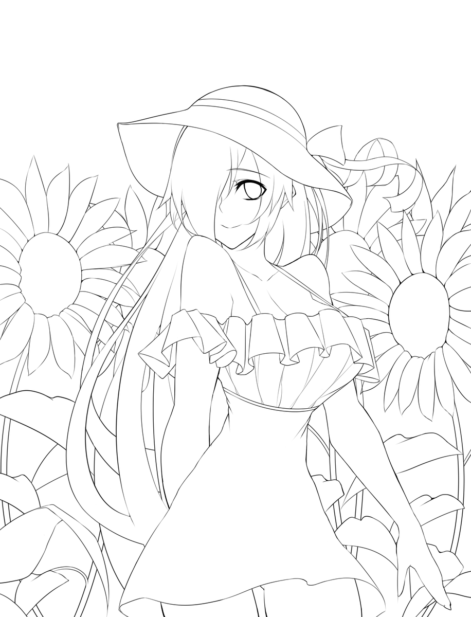 こんな感じ

#このタグを見た人はラフ画とその完成絵を見せる 