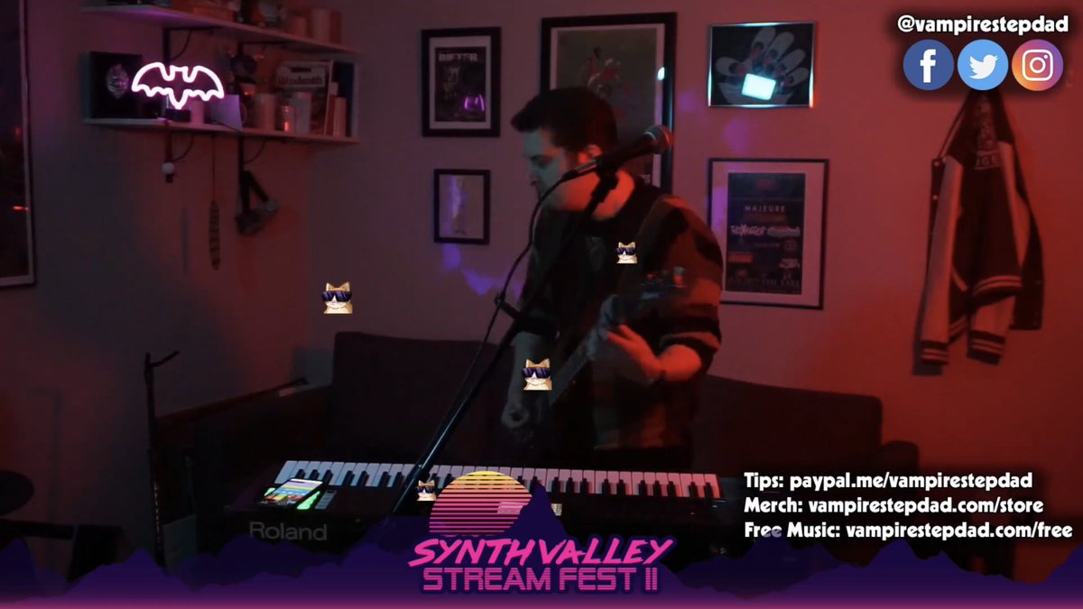 New unreleased &amp; untitled tune from @VampireStepDad fresh out the coffin 😝 playing live on TWITCH.TV/STARFARERMUSIC right now🔥🤘