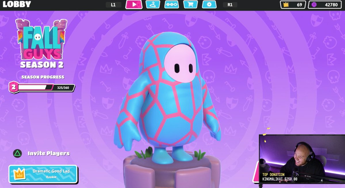 FallGuysGame's tweet photo. uh, @timthetatman sup with your crown count? https://t.co/fkRxP82i4y