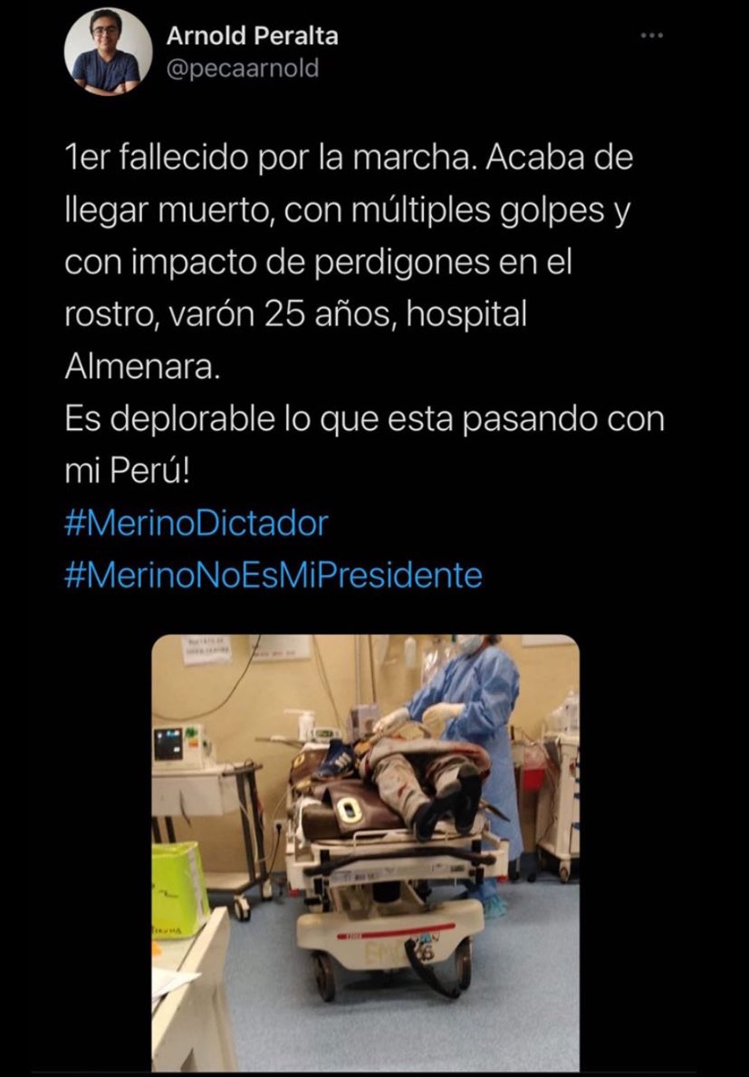 itsaligce's tweet photo. Los únicos a los que defendemos es a la población, y nos tratan como criminales! #MerinoDictador #MerinoNoEsMiPresidente #EsteCongresoNoMeRepresenta https://t.co/UGtd275PFD