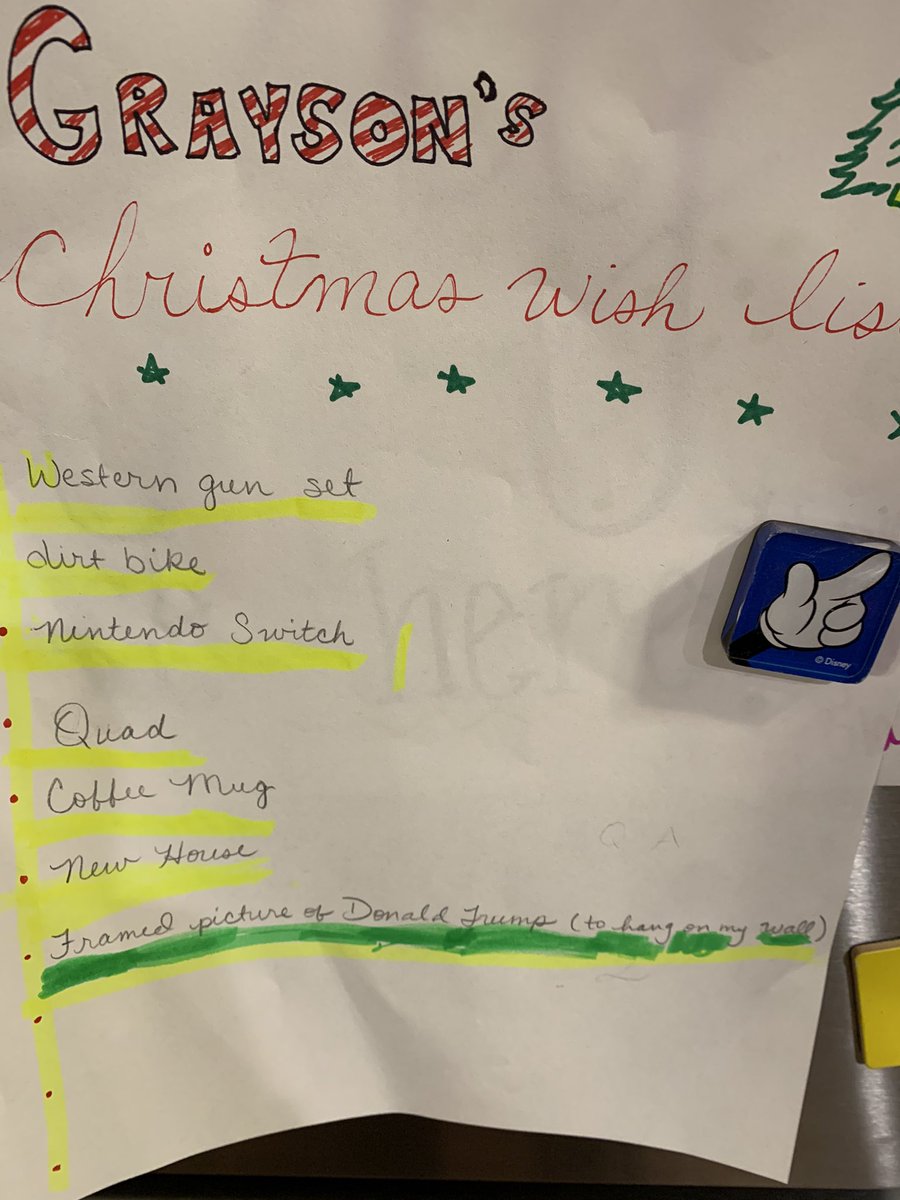 Shayne_Busti's tweet photo. My kid wants a framed picture of @realDonaldTrump for Christmas!! @DonaldJTrumpJr https://t.co/5Sy42ifwmy