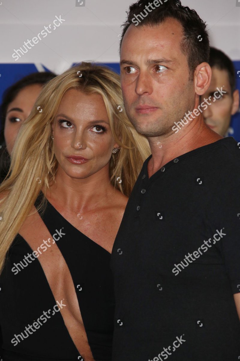 In some of these photos from the 2016 VMAs, it's almost as if Britney is glaring at him.  #FreeBritney