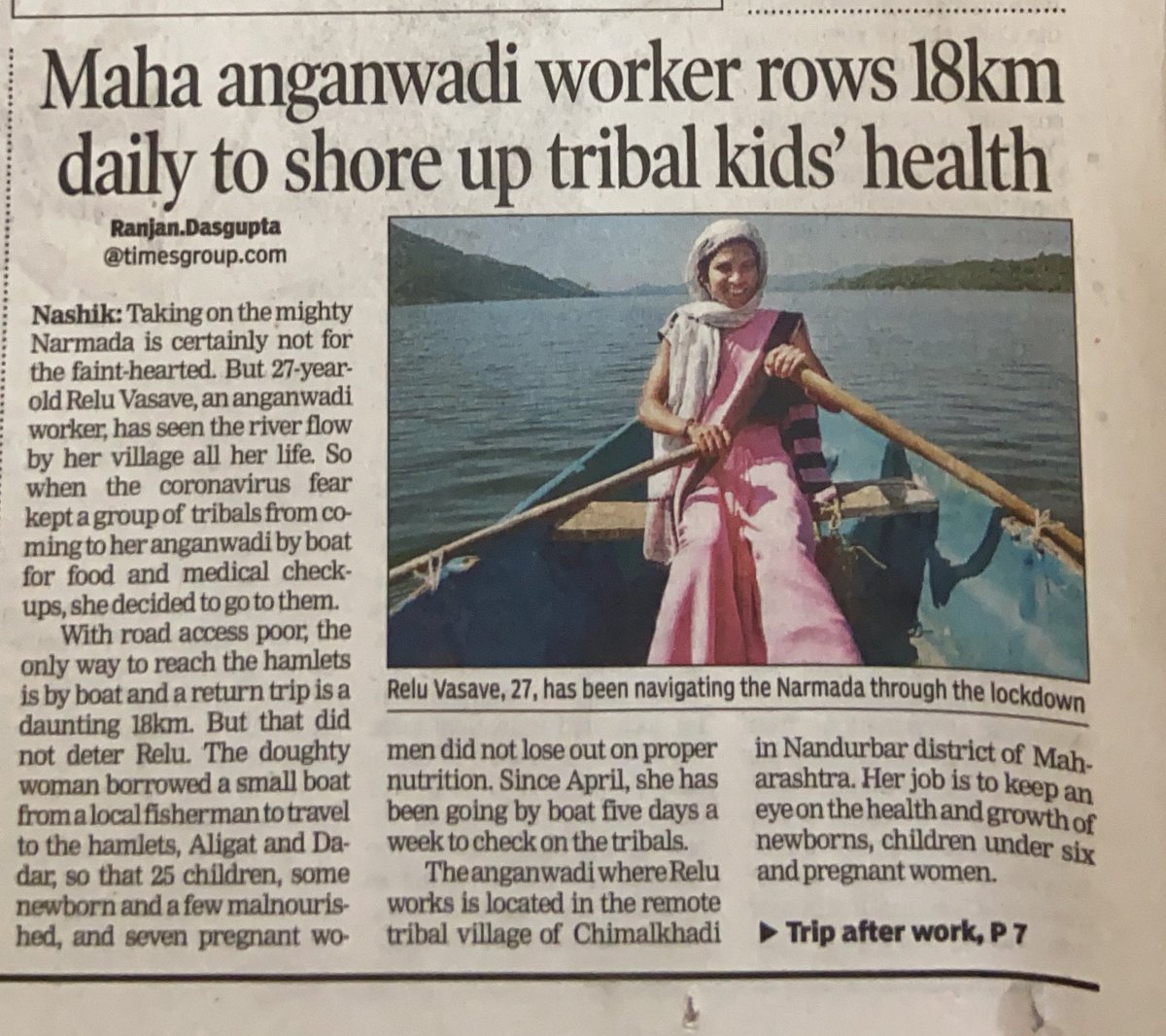 DocGadkari's tweet photo. The best news I’ve heard in a long time. These are the heroes we must know. Humility, consistency and dedication to her work.... wow, just wow! https://t.co/mBrLeM7PvC