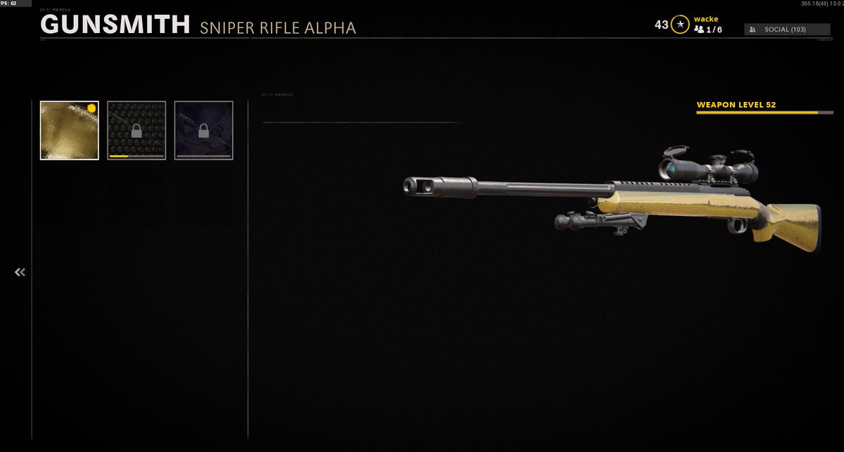 Finally after what feels like agesFirst gold weapon, Gold Pellington 703 