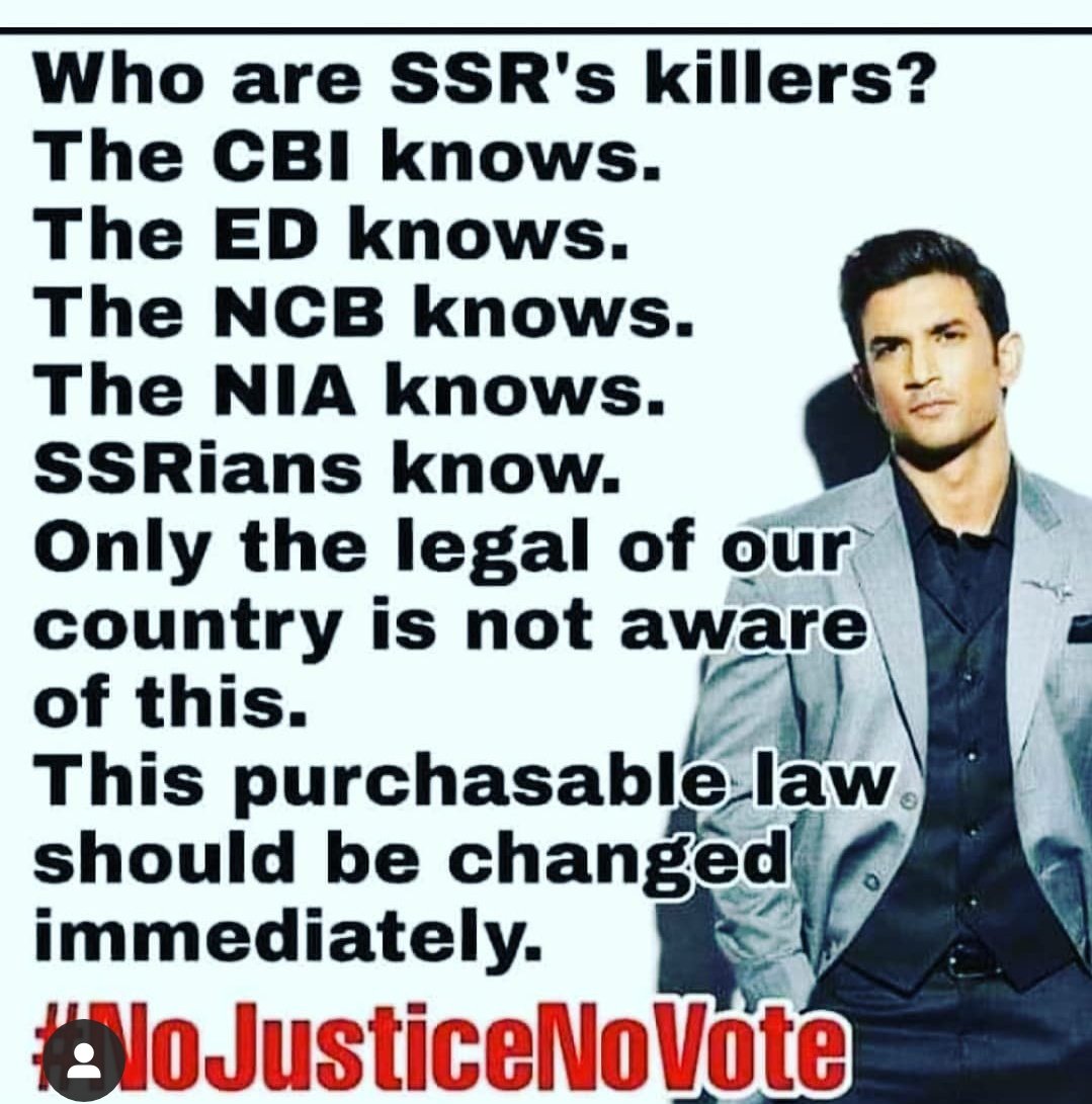 Dreammy882's tweet photo. CBI we know  there are so many persn behnd SSR's murdr bt we wnt to know exactly who were present on 14th Night  nd murdered our SSR nd wht ws d exact rsn of killing him ? 
N also wnt u to disclose D names n arrest thm soon  
@ips_nupurprasad @NitishKumar 
#WhoKilledOurSushant https://t.co/DAuzyD6xLq