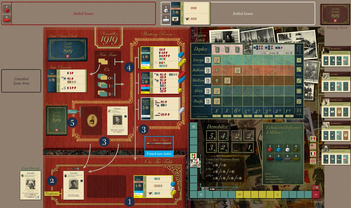 jeff_dreher's tweet image. Had a blast watching @markherman54 demo @gmtgames  Versailles 1919 today at #SDHistCon.  Lots of fun deal making and strategizing by the players!
