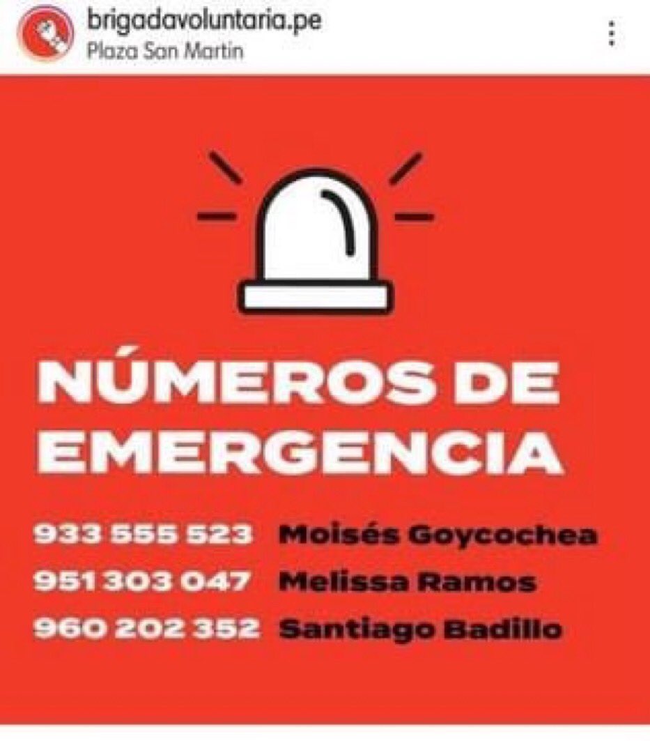5RVLATAM's tweet photo. ¡Números de emergencia! Protéjanse ante la violación de sus derechos 🇵🇪‼️ DIFUNDAN INFORMACIÓN AUNQUE NO SEAN DE PERÚ https://t.co/iLmKsIKxht