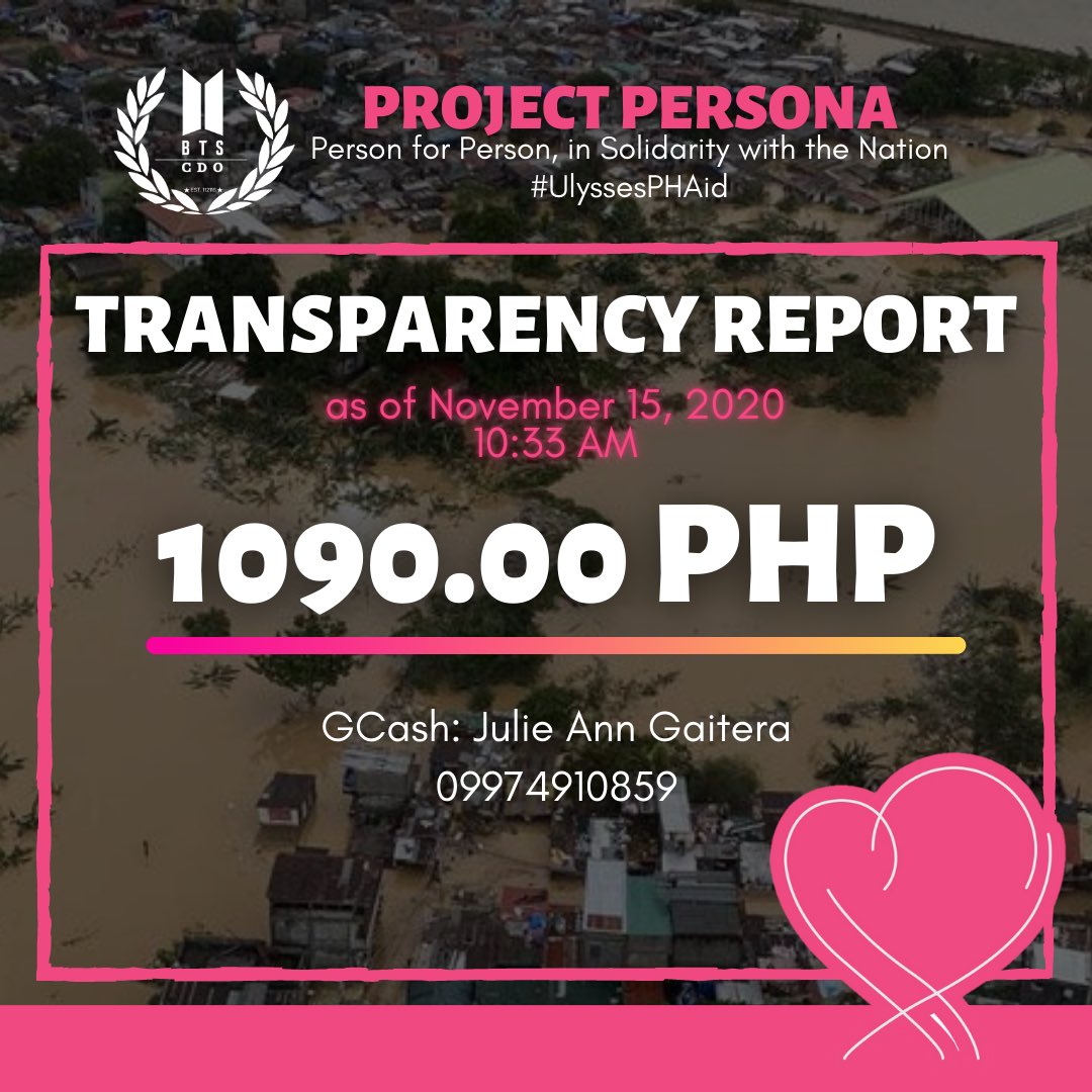 BTS_CDO's tweet photo. Good day ARMYs! Here is the amount we have gathered so far. Thank you very much for our buyers! We hope for your continued support and generosity. 💜 #ProjectPerSoNa #UlyssesPHAid #BTSCDO https://t.co/EAbppMGlIu