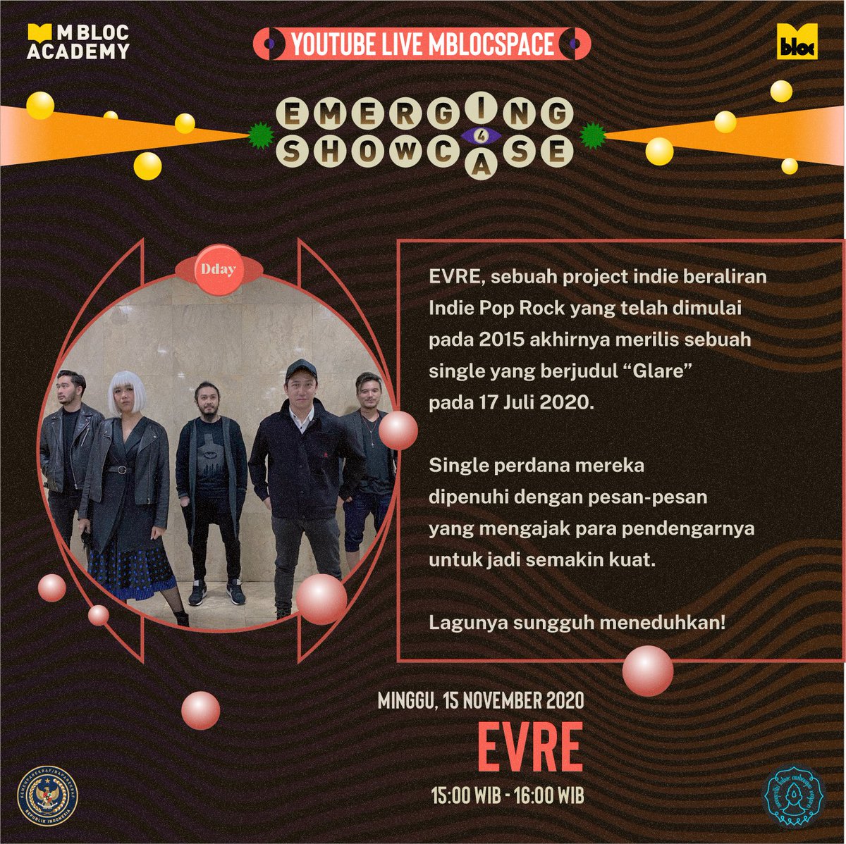 mblocspace's tweet photo. Hari ini, live di YouTube m bloc!
Musisi dan band yang lolos kurasi #EmergingShowcase vol. 4 akan manggung tanpa ampun di M Bloc Live Houseπ₯π₯π₯π₯π₯π₯
https://t.co/BF3gfUMRYo https://t.co/5CIob0wDOw