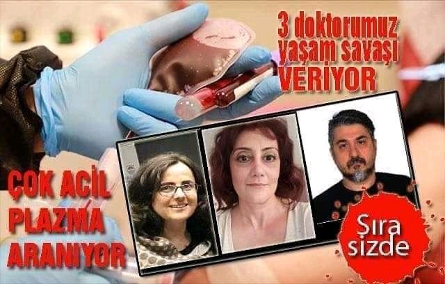 Yalova Devlet Hastanesinin üç doktoru yaşam mücadelesi veriyor. Acil plazma kan aranıyor. 
Onlar sizin için savaştı. 
Şimdi sıra sizde. 

Lütfen paylaşalım.