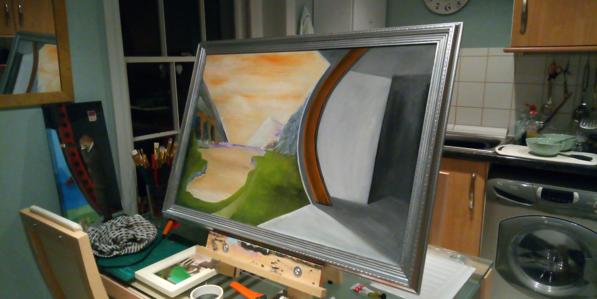 lostmartyn's tweet photo. My small #acryliconcanvas #selfportrait is getting a major #oilpainting makeover...
This is an homage to the movie When Worlds Collide, 1951.
#art #artshare #artist #artistontwittter #portraits #scifi #sciencefictionart #horror #sciencefiction #zenhare https://t.co/nsaudL6ngo https://t.co/Xjgwcn6wtZ