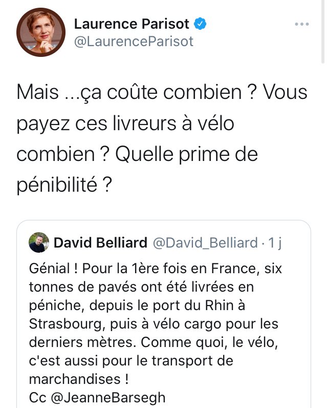 Le vélo a ceci de magique qu’il éveille soudain les instincts sociaux de tous les libéraux.Qu’on parle livraison de chantier à vélo, et on voit entre autres miracles, une ex patronne du Medef s’inquiéter pour la première fois de « pénibilité » au travail