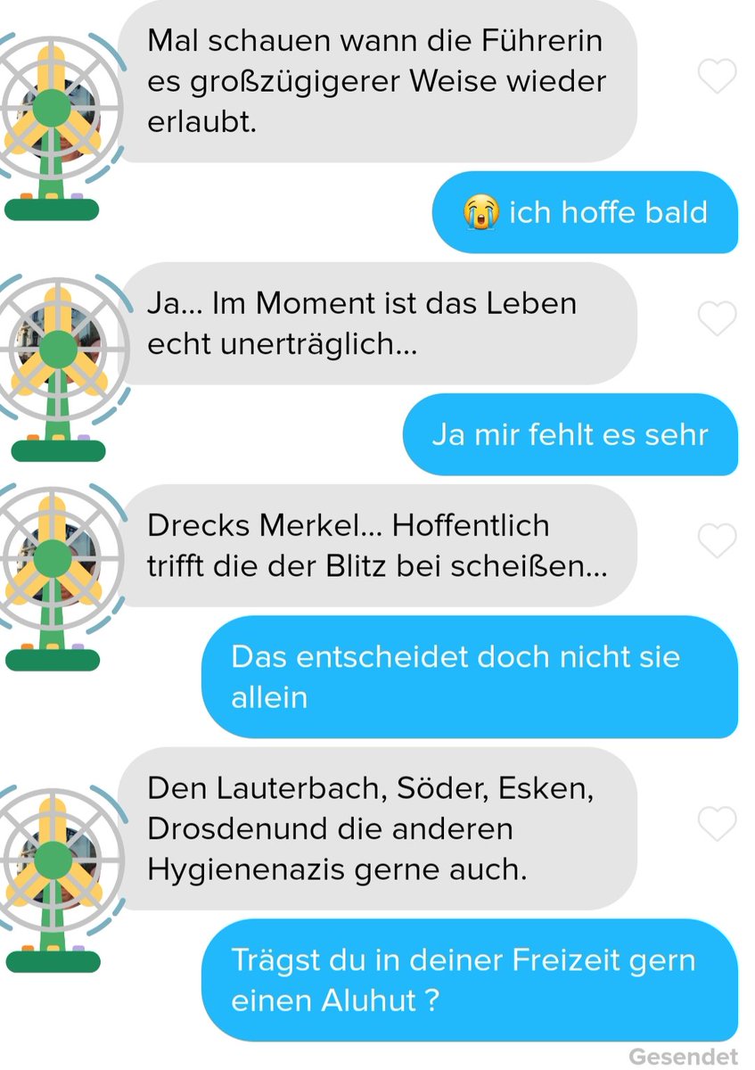 Labertaschi's tweet photo. #kopftisch #missytindert #aluhut #coronadating #tinder #sammelbeckenvollidioten https://t.co/jeIzeL1y7b