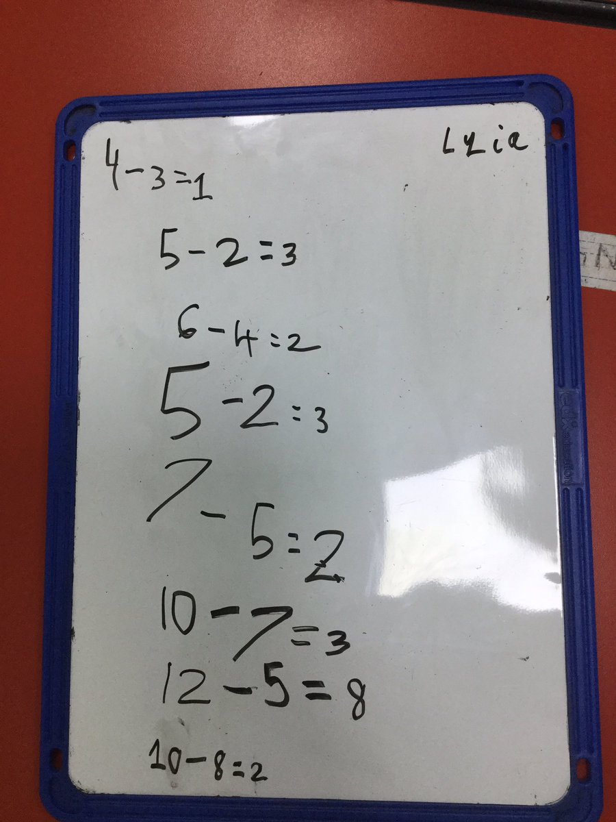 WPS_Year1's tweet image. We love working practically in #WPSMaths Today we made amounts 10s frame style and then took away parts to see how many we had left. We recorded number sentences using the correct symbols. 
Can you think of different words for subtraction?
Tweet us your ideas #WPSRemoteLearning