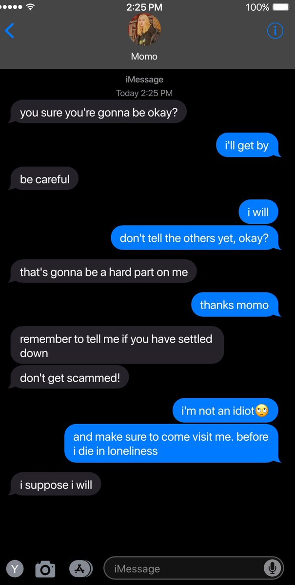 25. she's not an idiot momo