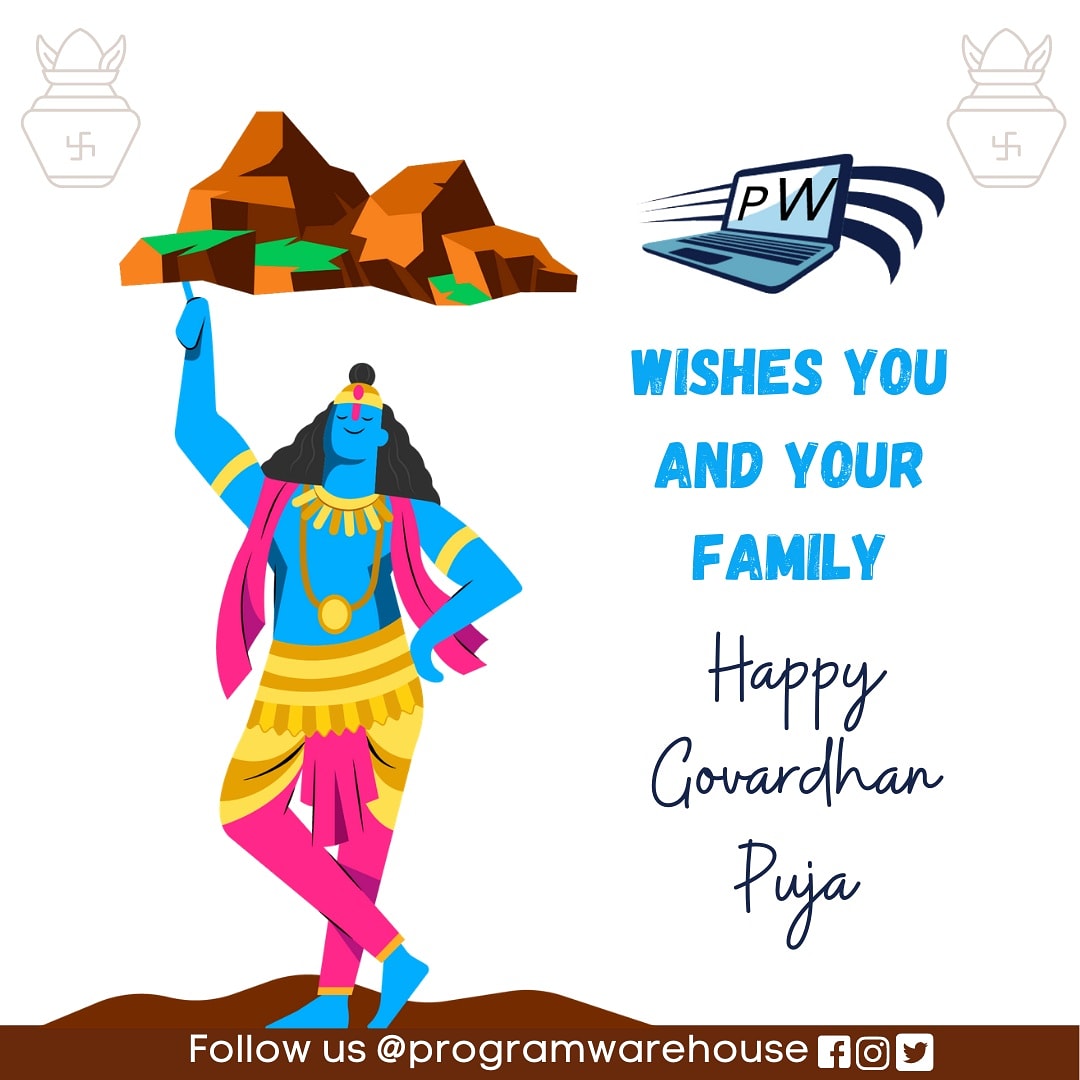 ProgramWH's tweet photo. We wish you a very Happy Govardhan Puja
~Team Program Warehouse
#GovardhanPuja #programwarehouse https://t.co/5v4QCxX6RV