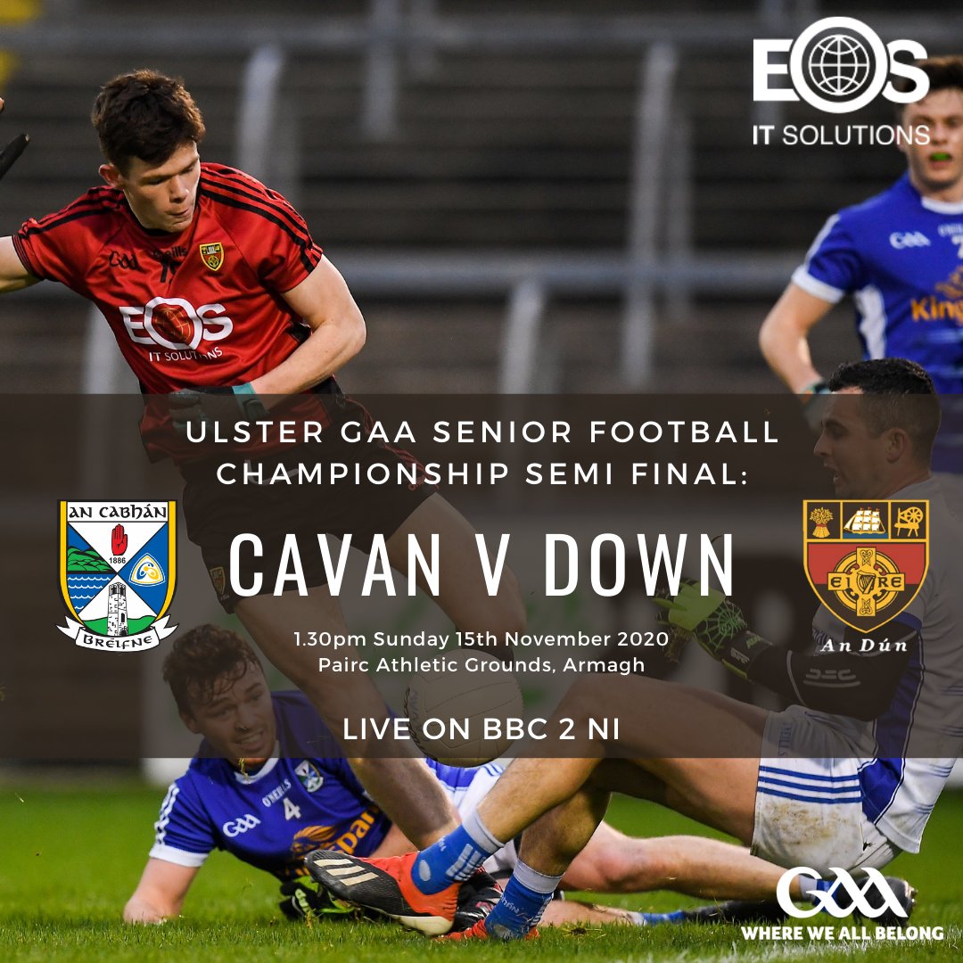 officialdowngaa's tweet photo. Ulster GAA Senior Football Championship Semi Final @OfficialDownGAA v @CavanCoBoardGaa - live on @BBCSPORTNI @UlsterGAA #RedandBlack #AnDun https://t.co/5LT9SM4kj4