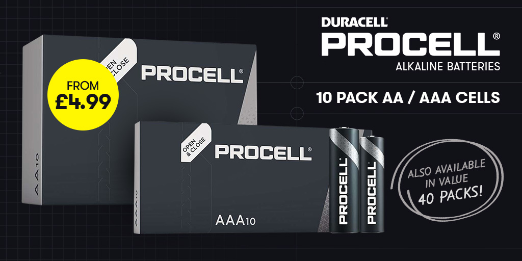 7dayshop's tweet photo. Duracell Procell AA and AAA Premium Professional Alkaline Batteries - 10 Packs From Only £4.99, Also Available In Value 40 Packs! Order Now > https://t.co/50EA0ZxnHN https://t.co/3QdC0kxw4Y
