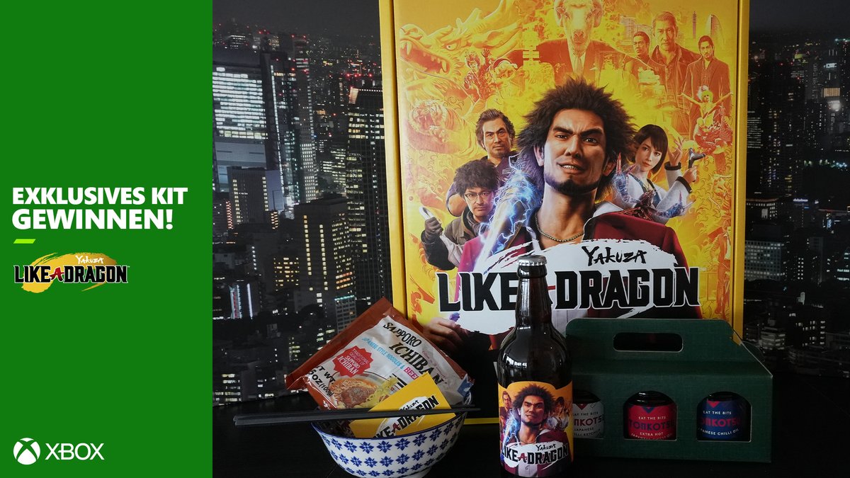 XBOX_DACH's tweet photo. 🐉 An alle Yakuza-Anwärter: Aufgepasst! 🐉

Wir verlosen ein phänomenales Yakuza-Kit und ihr könnt gewinnen! 
So macht ihr mit:
1. @XboxDACH folgen ✅
2. Tweet liken + RT ❤️🔁

TNB 👉 https://t.co/One97yOLxA https://t.co/V5Ogcp4GJR