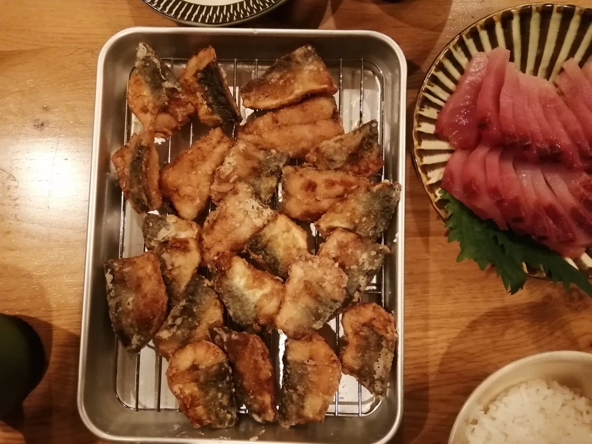 ぬかにクギー 今朝釣れた小鯖を晩飯のオカズに竜田揚げにしたら激ウマやった 小鯖全然美味いやん