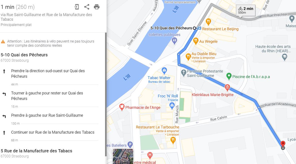 3/ Ensuite concernant le dernier kilomètre fait à vélo qui cristallise les railleries. En réalité, le trajet à vélo ne fait même pas 300 mètres, dans des rues étroites et avec des angles morts. Utiliser un camion paraît dangereux pour pas grand-chose.