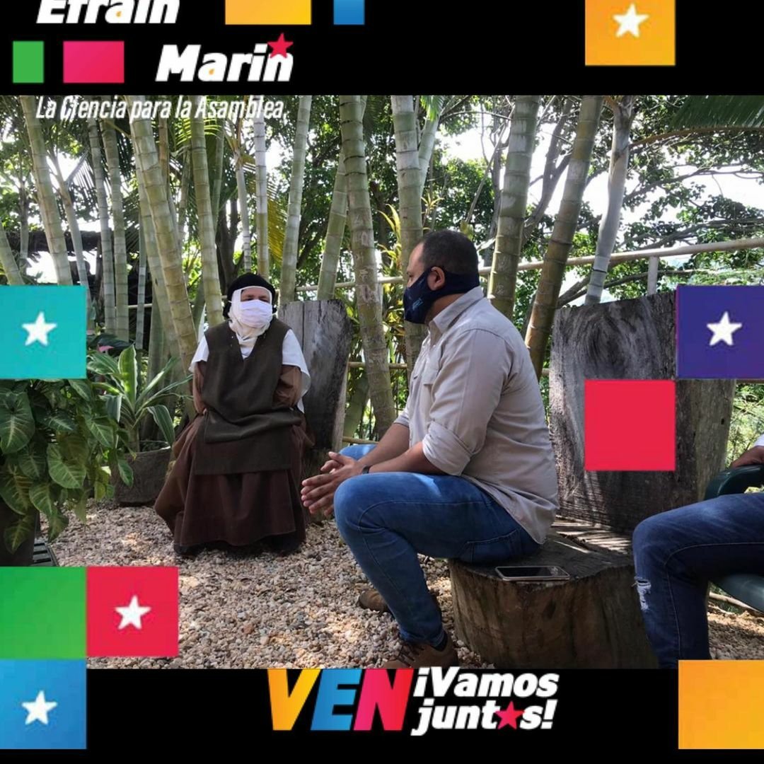 comandocyt's tweet photo. Hoy sábado el candidato Efrain Marin por el sector ciencia y Tecnología visitó el monasterio María Reina de los Ángeles mejor conocido como las carmelitas descalzas para hacer entrega de bio insumos y colaborar con la actividad agronómica que se lleva acabo en esta localidad. https://t.co/yxKlRz3gNe