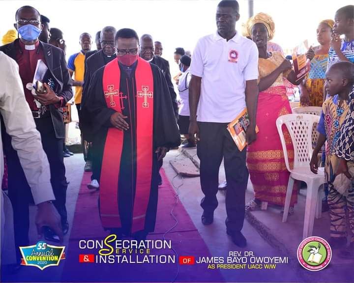 JB_OWOYEMI's tweet photo. Yesterday I Welcomed The Christian Association Of Nigeria(CAN) National President His Eminence Rev Dr Ayokunle to the 55th Convention Of UACC and my Consecration as the President Of UACC WorldWide in Akure Ondo State @SolomonDania4 @GabrielLebedon @1001SSSBook https://t.co/y4pKocSxFV