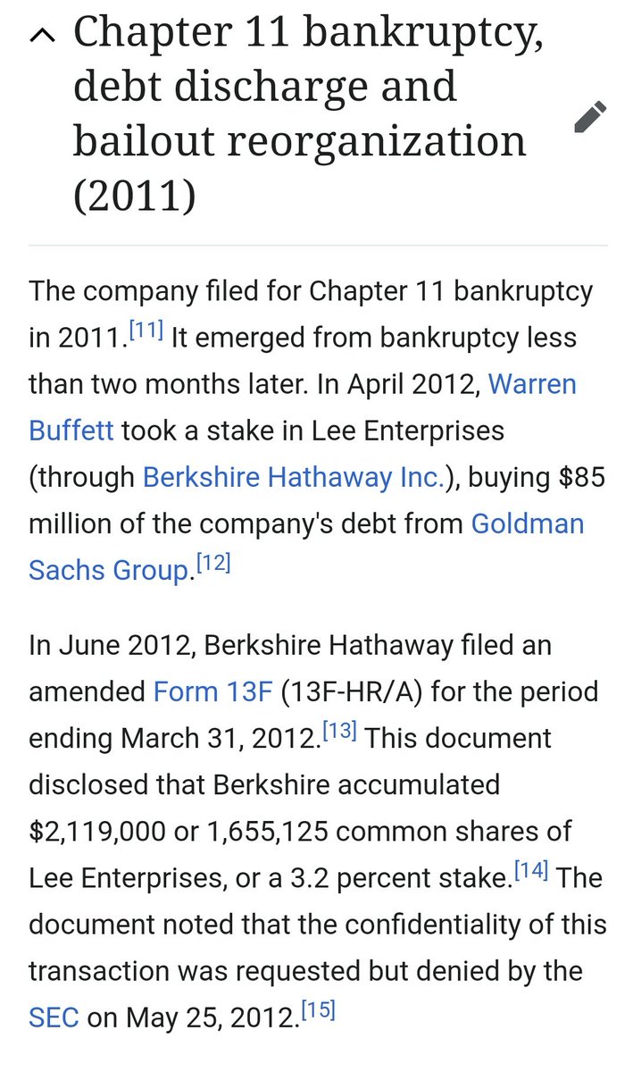 Lee Enterprises financial restructures during which their Arizona Daily Star (acquired thru Pulitzer buy) was collateralized.  http://a-mountain.com/?tag=mary-junck 