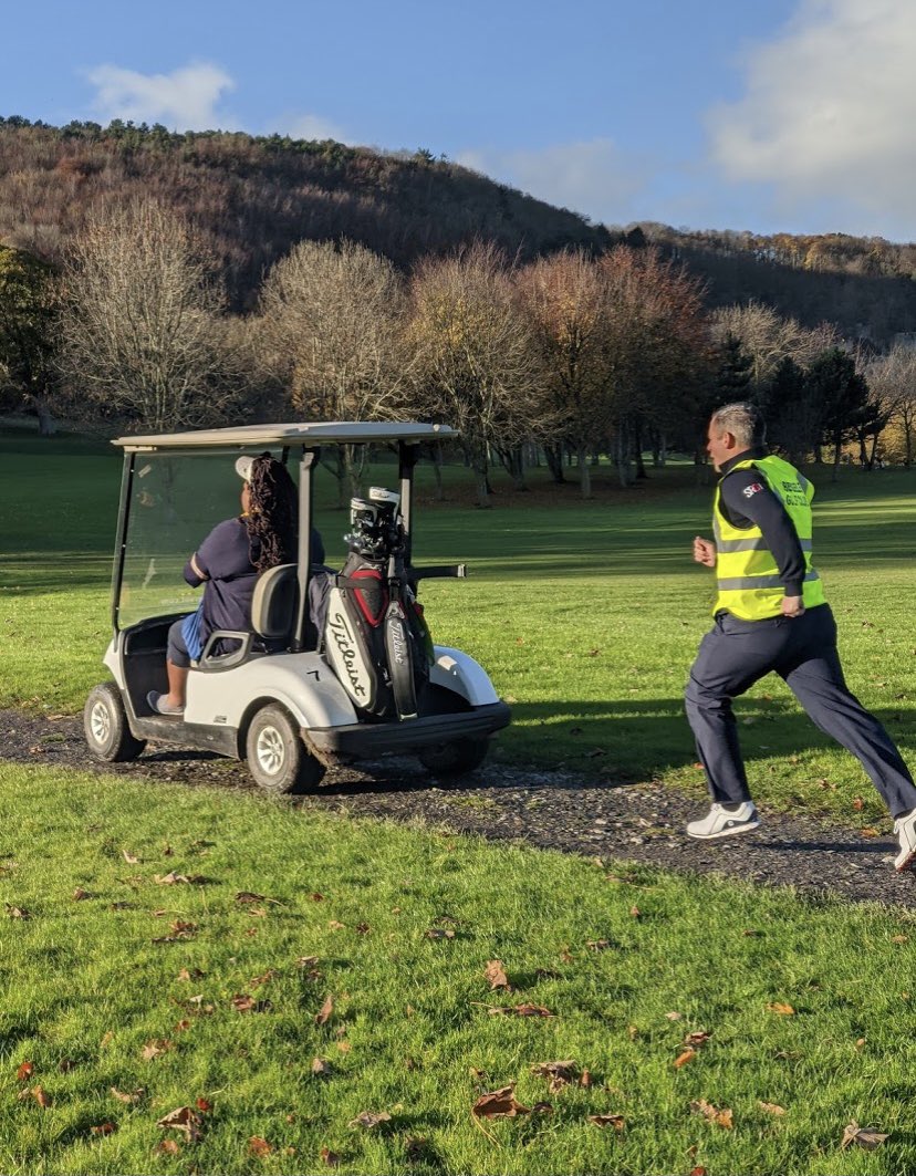 RuncieGolfPGA's tweet photo. Thanks to @thismorning. After causing some havoc with @AlisonHammond & keeping her out of @GwrychTrust surely #securitystu has to be a part of this years @imacelebrity with @antanddec & @KioskCledwyn ..what do you all think?!😜 📺 #PGA #golfpro #securitystu #gethimon #abergele https://t.co/rGpLKyeKCJ