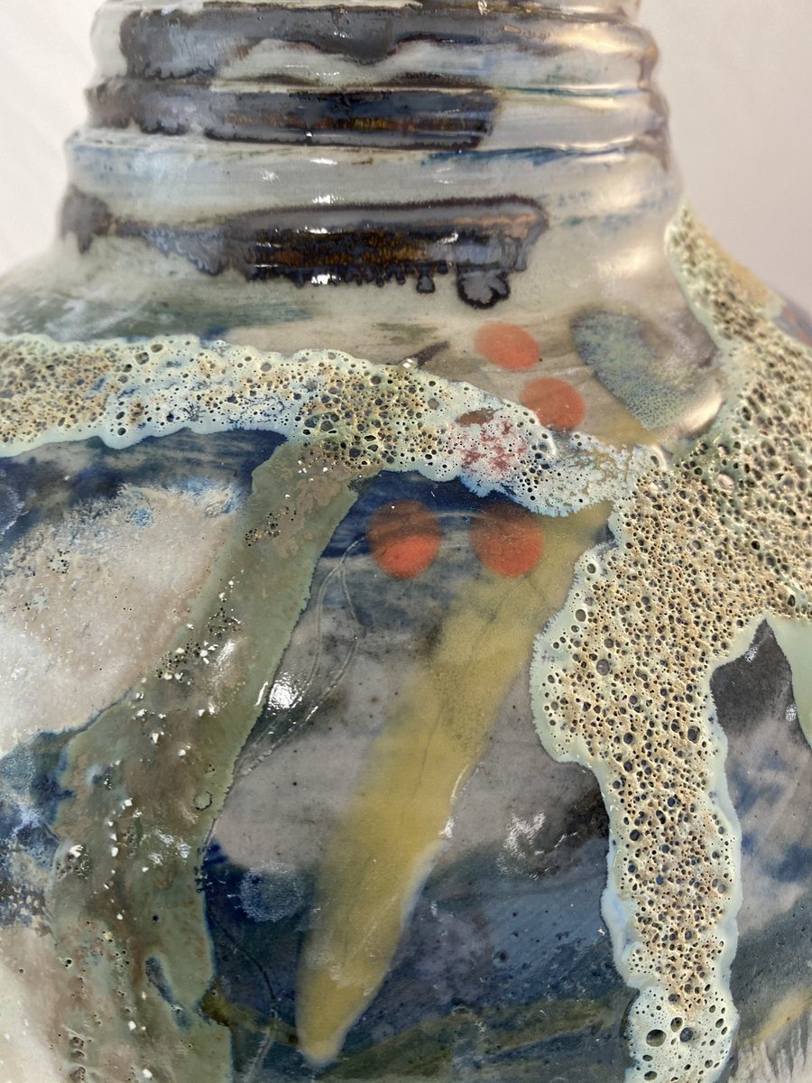 CeramicsTracey's tweet photo. Still not quite there with the glaze.   Another layer I think - back in he kiln it goes https://t.co/pBsP725U9B