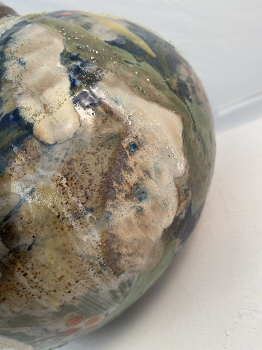 CeramicsTracey's tweet photo. Still not quite there with the glaze.   Another layer I think - back in he kiln it goes https://t.co/pBsP725U9B