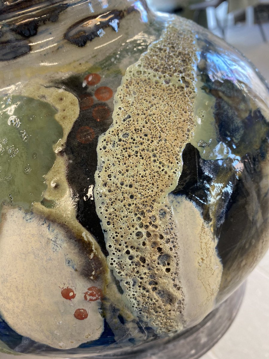 CeramicsTracey's tweet photo. Still not quite there with the glaze.   Another layer I think - back in he kiln it goes https://t.co/pBsP725U9B