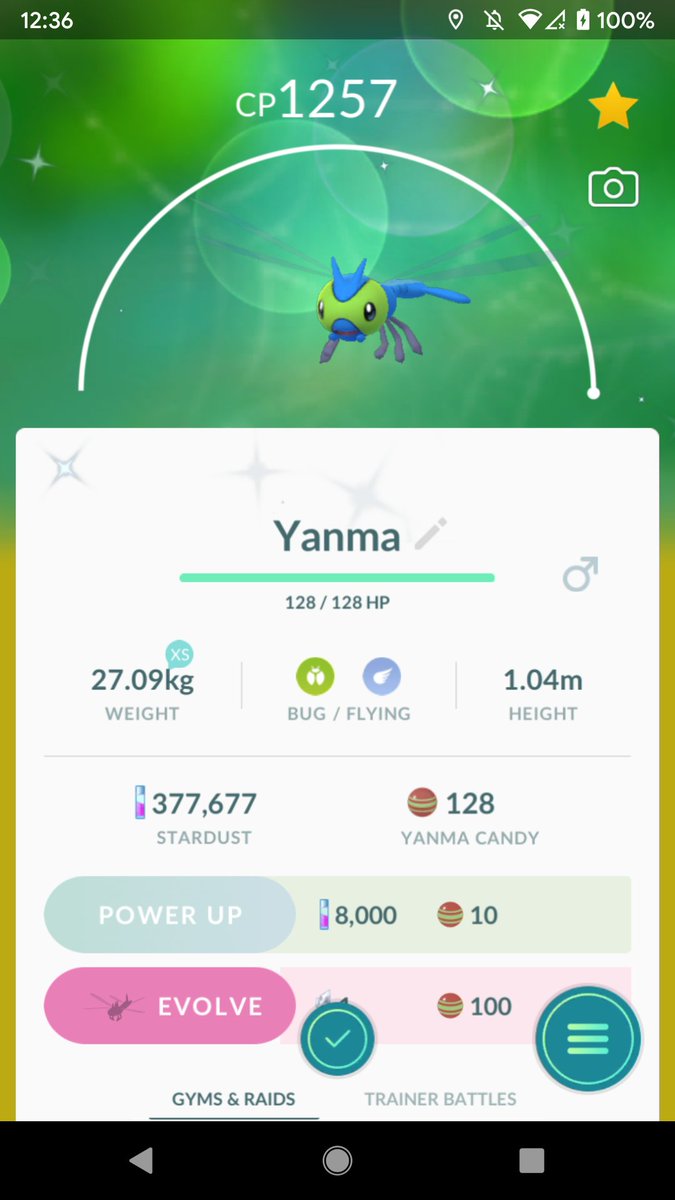 _Baby_Witch_'s tweet photo. Just caught a shiny yanma! #PokemonGO #shinyyanma #yanma #shinypokemon https://t.co/eZ3oRcTG5M