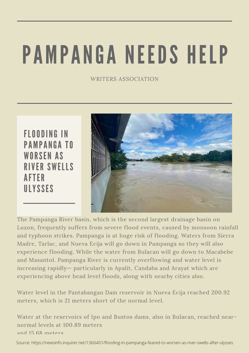 TheArtOfHelping's tweet photo. Bulacan State University will be opened to become an evacuation center for the people affected by the floodwater.

#PampangaNeedsHelp 
#BulacanNeedsHelp 
#RescuePH https://t.co/F5GEVHFMCI