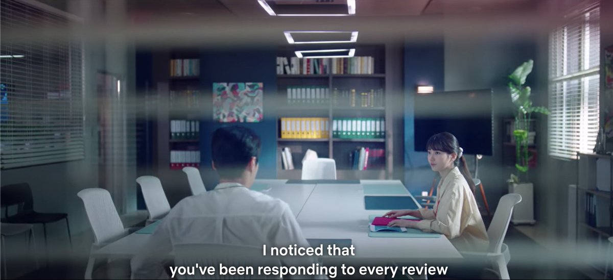 Later, During her meeting with Jipyeong, Dalmi was still annoyed and complained about the way that a particular customer talked about the product.