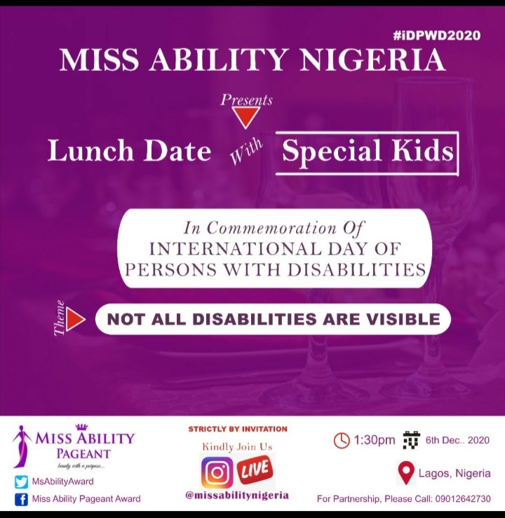 anikeomoT's tweet photo. This is one goal I am passionate about. I am so intentional about this one.
.
.
DECEMBER 6TH.
#MissabilityNigeria
#missability2020
#Awareness https://t.co/8GH7X4Bypv
