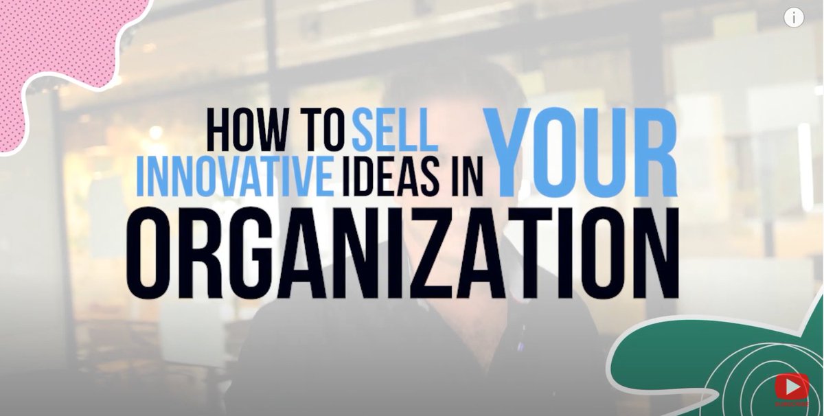 How to sell an innovative idea within your organization &amp; Get buy-in to innovation.

Here are 5 quick strategies you have to consider when trying to convince risk-averse managers to take a chance on your new idea.

youtube.com/watch?v=3F_4ZS…

#innovation #Entrepreneur #designsprint