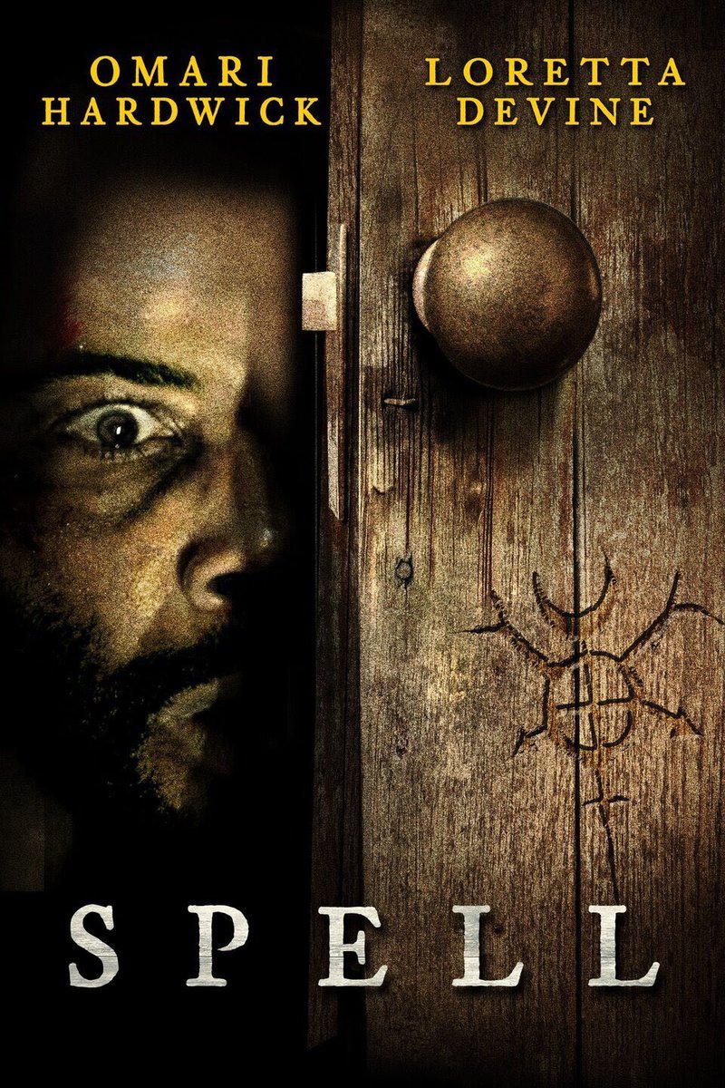 djariya's tweet photo. I just watched Spell tonight. It was pretty good. @lodivadevine was awesome & really scary in this. Itβs a dark & moody voodoo and black magic horror flick. Poor @OmariHardwick he got his ass kicked in this. π¬ #watchspell #spellmovie https://t.co/y5LHrLMLcr