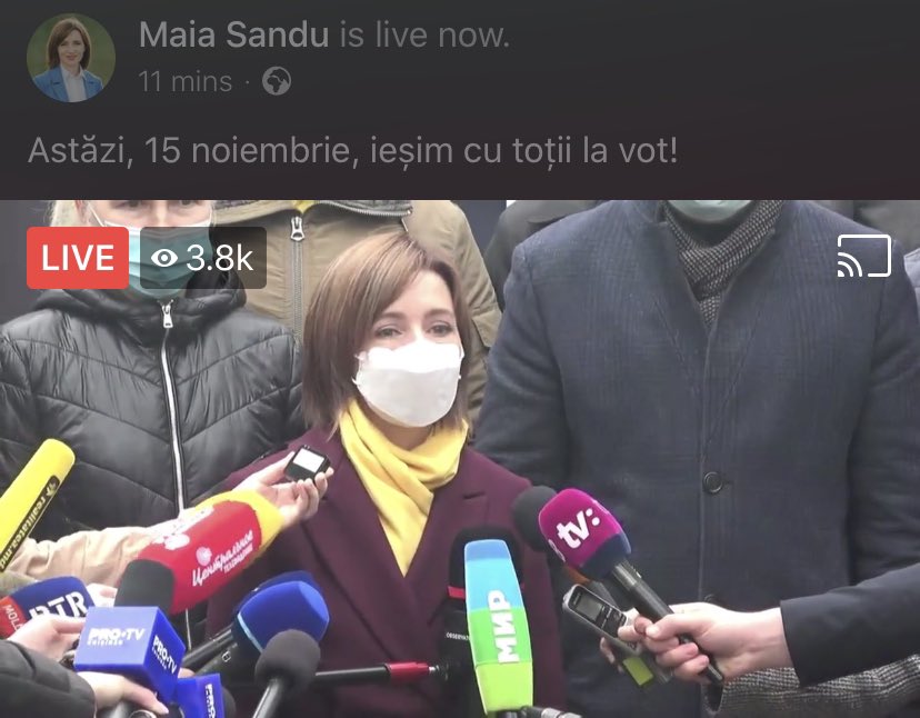 6. Maia Sandu voted and encouraged the voters to go and cast the vote.