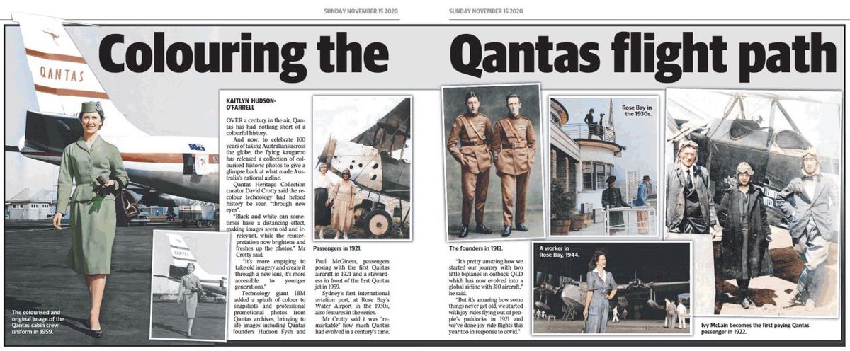 EmmaCleary_1's tweet image. Using the capabilities of #IBMWatson and #AI to colourise images and celebrate 100 years of @Qantas memories! ✈️🎉 #proudIBMer