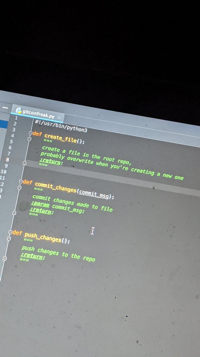 Now we'll need at least three functions1. create_file2. commit_changes3. push_changes
