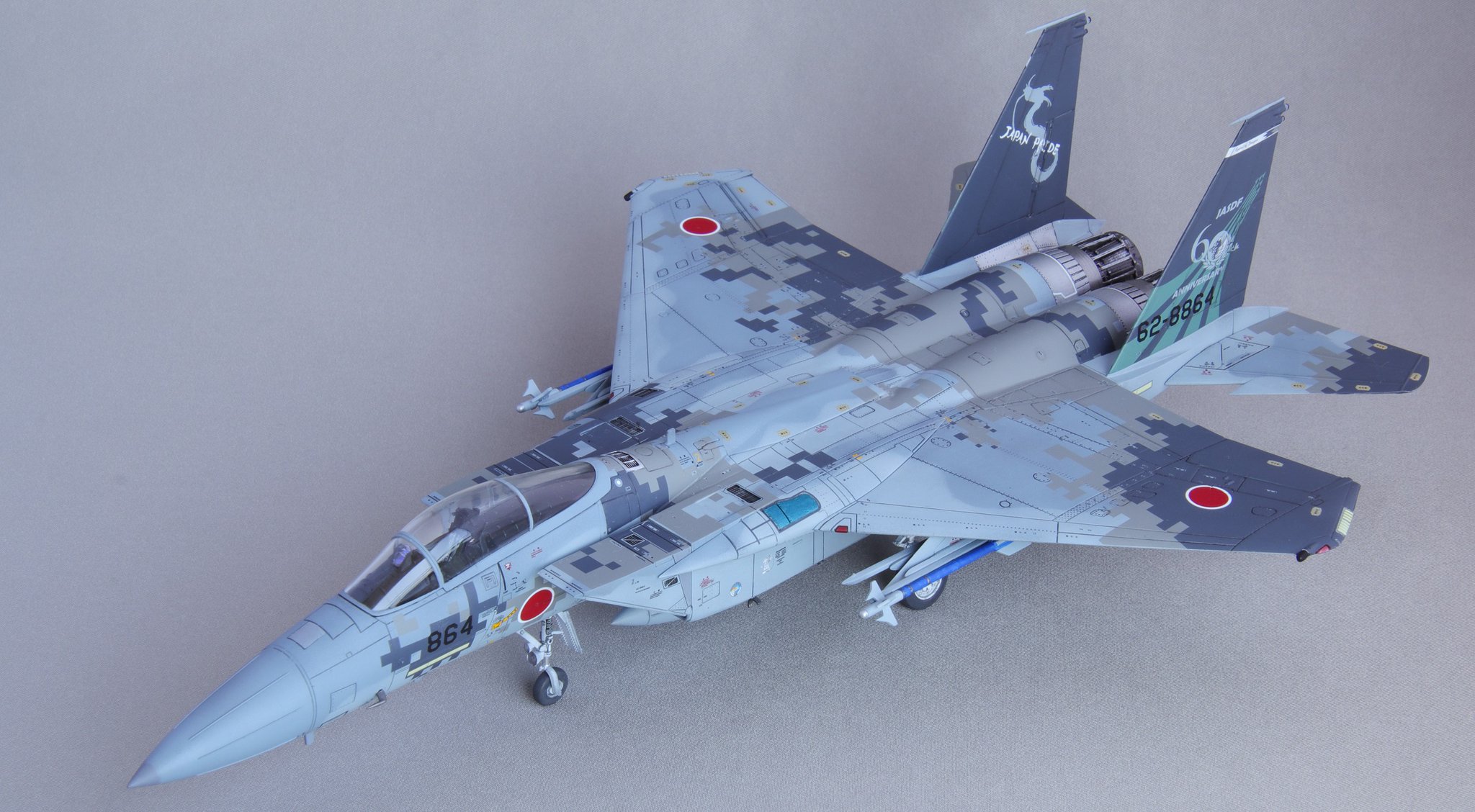 中国バンダイ限定 ガッツイーグル α β γ三機セット 撮影小道具風塗装品