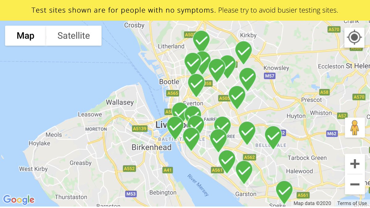 Not sure where your nearest testing site is? A live map of all symptom-free testing centres taking part in the pilot is live and shows how busy each centre is. #LetsGetTested Plan your visit and get tested: liverpool.gov.uk/masstesting