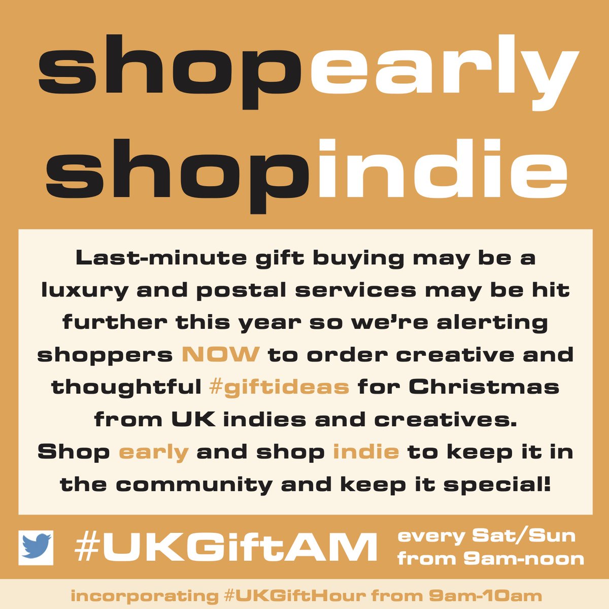 UKGiftHour's tweet photo. 40 days to #Christmas2020... but only 60 minutes to #UKGIftHour #UKGiftAM 🙂 Join us for #supportsmallbusiness fun and #shopearly #shopindie for original and thoughtful #giftideas from UK indies and creatives. There's always a welcome! #giftfinder https://t.co/PNhiadnfV4