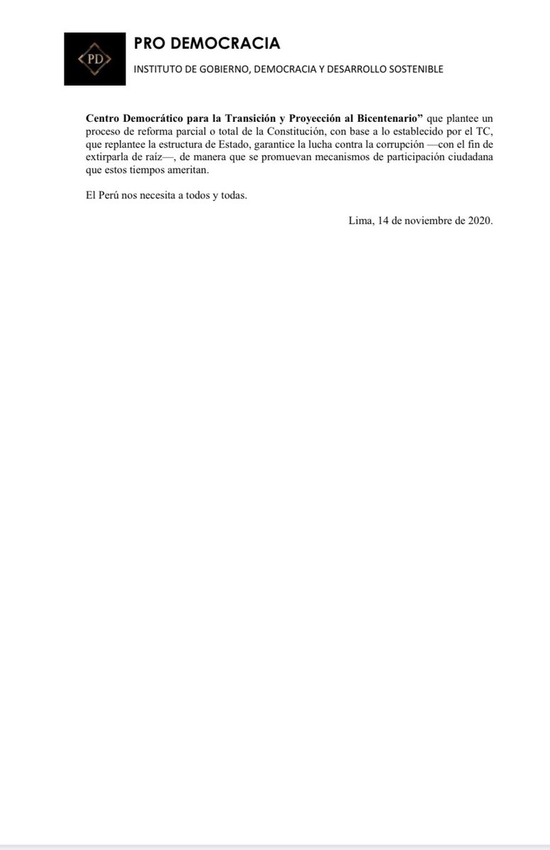 lucianolopez27's tweet photo. #Atencion #URGENTE Pongo en conocimiento el Pronunciamiento de @IGProDemocracia (asociación que integramos profesionales y empresarios independientes, sin filiación política). #OJOALDATO Planteamos SALIDAS concretas y viables, jurídica y políticamente, a esta crisis. #Difundir https://t.co/YXmcK2oqkt