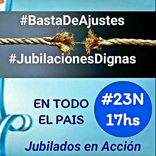 #23NAlbertoConLosJubiladosNO 
#BastaDeAjustes
#JubilacionesDignas