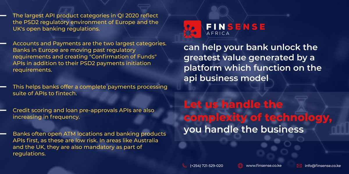 FinSenseAfrica's tweet photo. #Banks and financial institutions are planning their
journey and participation in the API economy.
#apieconomy #apiintegration #apiproducts #digitalbanking #digitaladoption #fintech #digitaltransformation #automation #finsense #AfricanFortniteServers
https://t.co/Tb12LFOrNv https://t.co/1aZYLohcLH