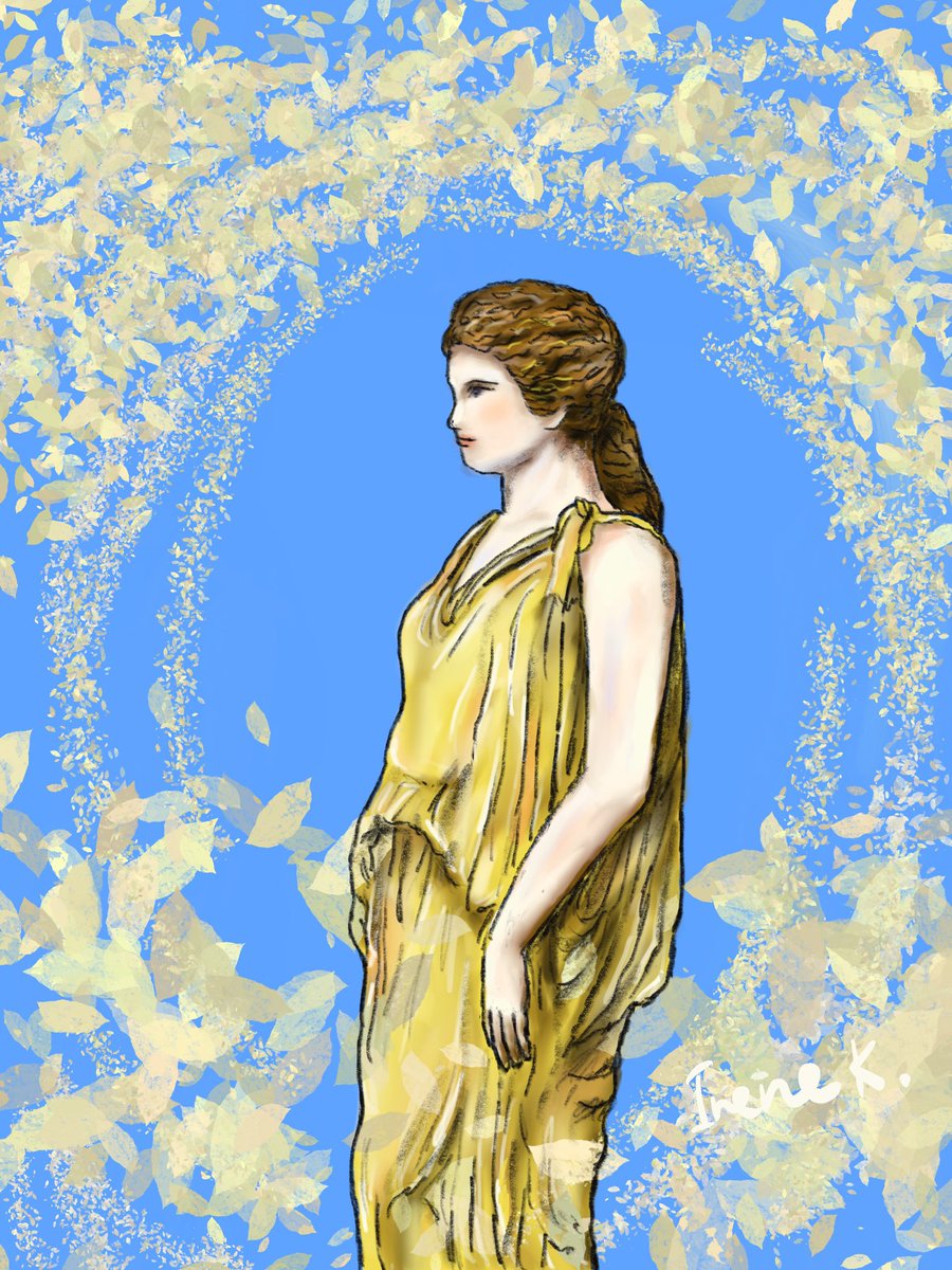 北上イレーネ Auf Twitter アクロポリスの少女に色づけしてみた 消えてしまった過去のものでも 永遠に生き続けますように Procreate イラスト好きな人と繋がりたい Greece ギリシャ Athens