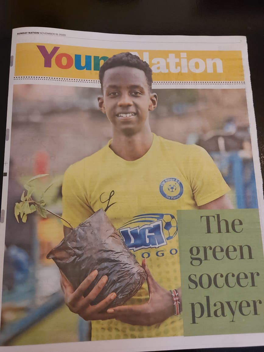JamesWakibia's tweet photo. Trees for goals against climate change by young Lesein Mutunkei. Am proud of this young man.
The youth should stand up and fight for their future. They're at a time in history where most things can work in their favour if they rise up & make their voices heard like Lesein. https://t.co/Dd0HaXe3jE