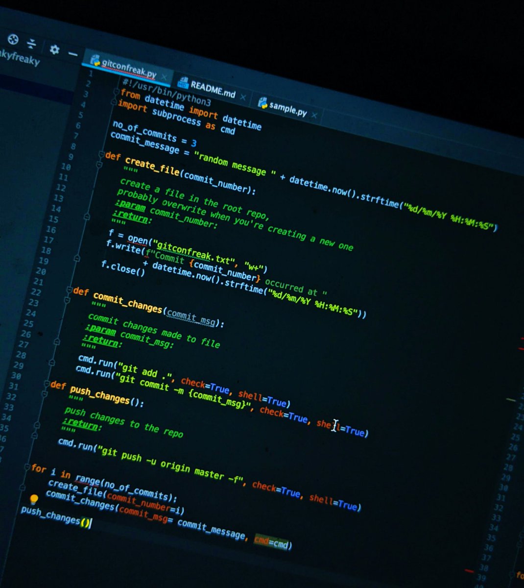 Now it’s time to test if all of that nonsense code makes sense and runs as expected. Just add your Github ssh key to your local environment and add this script.